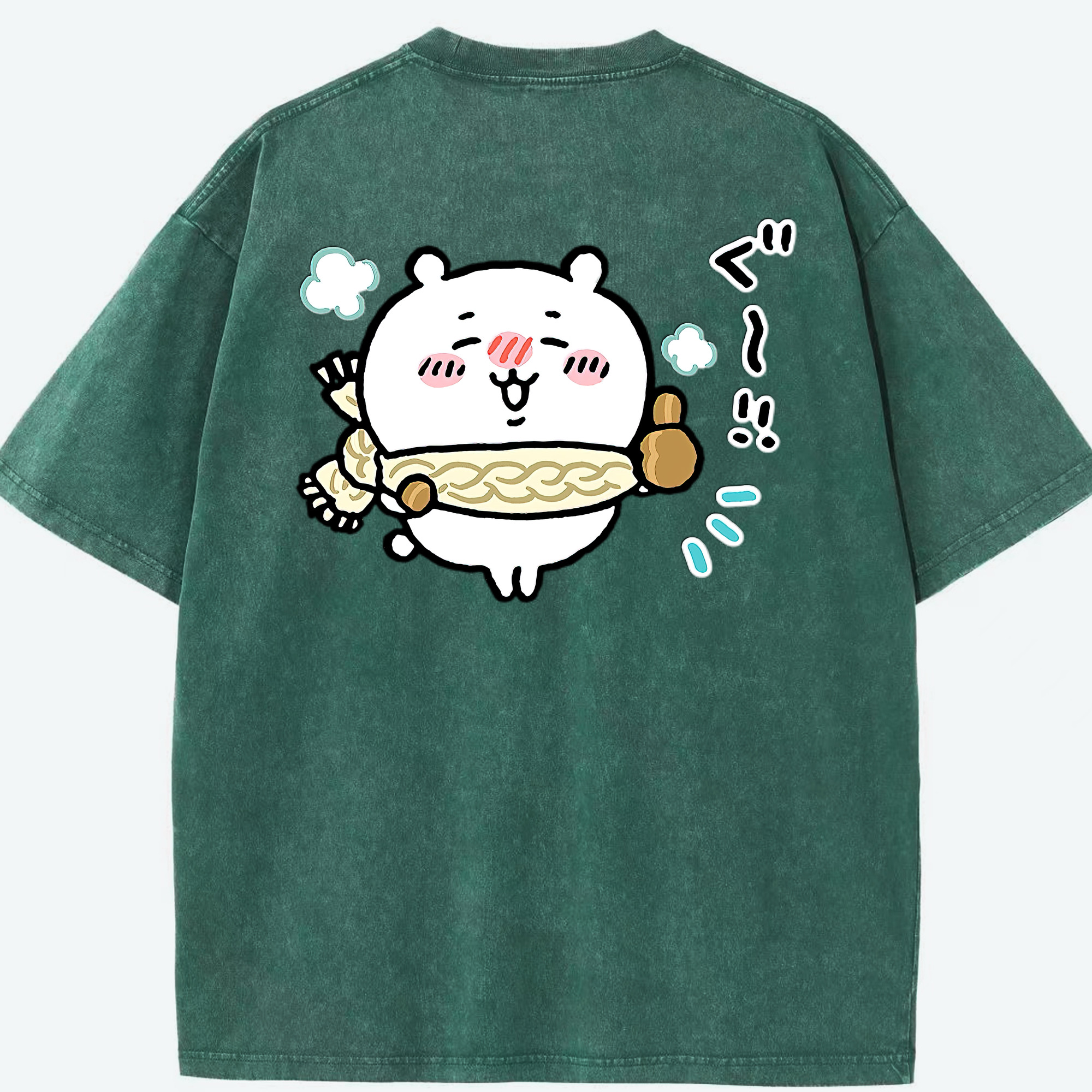（画像用） ちいかわ ちいかわ Chii-kawa chiikawa 綿100% ヴィンテージ風 半袖Tシャツ（背面プリント）